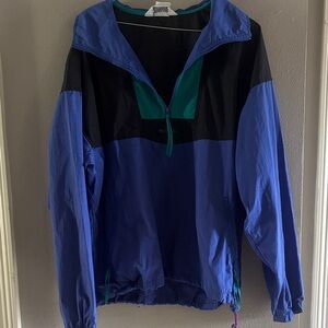 Columbia Blue, Black & Teal Colorblock Pullover